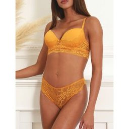 stand-prive.com Ensemble lingerie à dentelle fleurie - Moutarde moutarde 100C/42 female