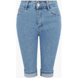stand-prive.com Bermuda push up en jean à ourlets - Bleu bleu 38 female