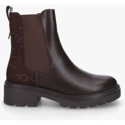 stand-prive.com Bottines élastiquées à contrefort en dentelle - Chocolat chocolat 36 female