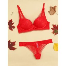stand-prive.com Ensemble en dentelle ajourée et string - Rouge rouge 100B/44 female