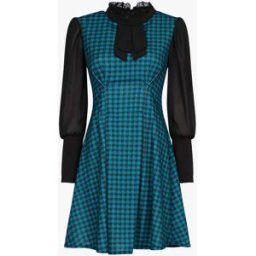stand-prive.com Robe imprimé pied de poule à col lavallière - Bleu bleu 36 female