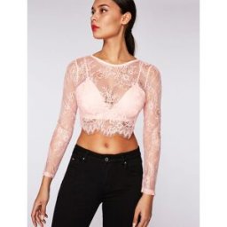 stand-prive.com Crop-top dentelle et soutien-gorge - rose rose 36/38 female