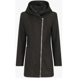 stand-prive.com Manteau mi-long zippé à capuche - Noir noir 36 female