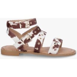 stand-prive.com Nu-pieds motif vache à brides à oeillets - Marron marron 36 female