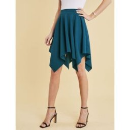 stand-prive.com Jupe patineuse asymétrique - bleu canard bleu-canard 36 female