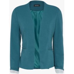 stand-prive.com Veste à manches à revers imprimé rayé - Bleu canard bleu-canard 36 female