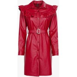 stand-prive.com Robe volantée effet vinyle - Bordeaux bordeaux 36 female