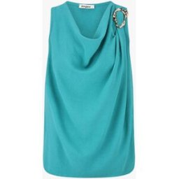 stand-prive.com Top sans manches col bénitier à boucle - Turquoise turquoise 36 female