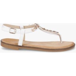 stand-prive.com Nu-pieds en simili et bijoux en tourbillons - Blanc blanc 36 female