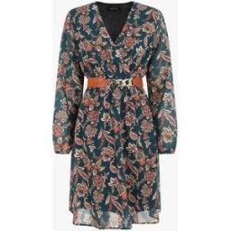 stand-prive.com Robe courte évasée imprimé cachemire - Bleu canard bleu-canard 36 female
