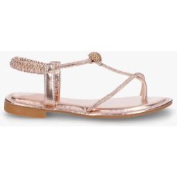 stand-prive.com Nu-pieds en simili nacré à strass - Champagne champagne 36 female