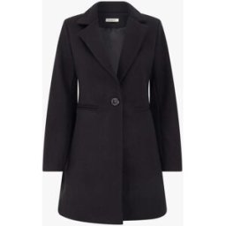stand-prive.com Manteau uni à col cranté - Noir noir 36 female