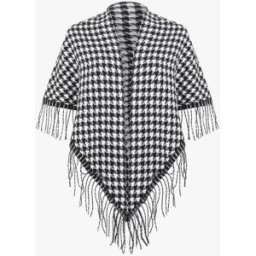 stand-prive.com Châle motif pied de poule - Noir noir T.U female