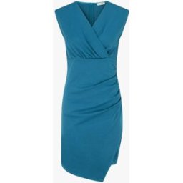 stand-prive.com Robe sans manches unie style portefeuille - Bleu canard bleu-canard 36 female