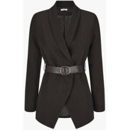 stand-prive.com Blazer uni ceinturé - Noir noir-1 36 female