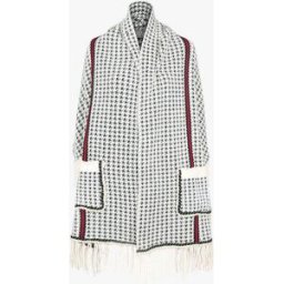 stand-prive.com Gilet jeté à imprimé pied de poule - blanc blanc T.U female