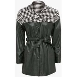 stand-prive.com Veste en simili et imprimé pied de poule - Noir/blanc noir-blanc 36 female