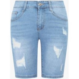 stand-prive.com Bermuda push up en jean déchiré - Bleu clair bleu-clair 36 female