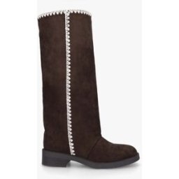 stand-prive.com Bottes suédine brodées - Chocolat chocolat 36 female