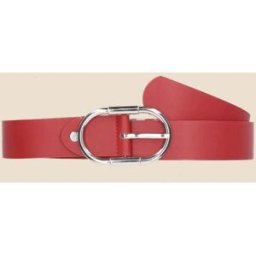 stand-prive.com Ceinture en simili à boucle ovale - Rouge rouge 36 female