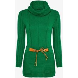 stand-prive.com Pull à col roulé long en maille - Vert forêt vert-foret 36/38 female