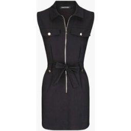 stand-prive.com Robe sans manches avec ceinture - Noir noir 36 female