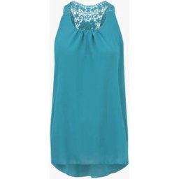 stand-prive.com Top en voile sans manches dos en crochet - Turquoise turquoise 36 female