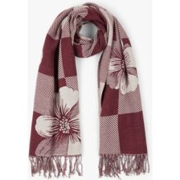stand-prive.com Echarpe à carreaux et fleurs - Prune prune T.U female