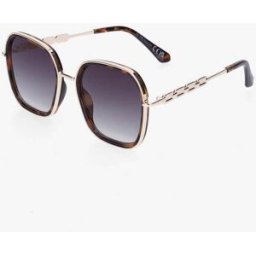 stand-prive.com Lunettes de soleil carrées stylisées - Noir/léopard noir-leopard T.U female