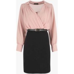 stand-prive.com Robe fourreau à col cache-coeur - Noir/rose noir-rose 36 female