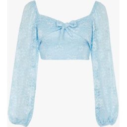 stand-prive.com Crop top dentelle à manches ballon - bleu ciel bleu-ciel 36 female