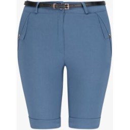 stand-prive.com Bermuda uni taille haute - Bleu bleu 36 female