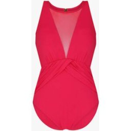 stand-prive.com Maillot de bain une pièce à empiècements en résille - Rouge cerise rouge-cerise 38 female
