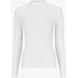 stand-prive.com Pull côtelé col montant - Blanc blanc T.U female