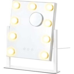 SONGMICS Miroir de coiffeuse détachable avec ampoule LED, 30L x 25H cm