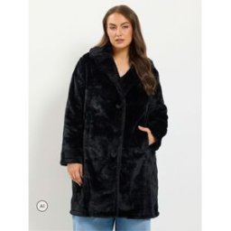 Yours Curve Yours Curve Faux Fur Coat Noir FR 52-54 (EU 50-52)