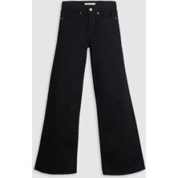 Levi's Levi's 318 Shaping Mid Rise Wide Leg Jeans Noir 30W x 30L (UK W30 L30)