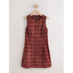 Next Mini robe boutonnée en velours côtelé rouge FR 42 Tall (EU 40 T)
