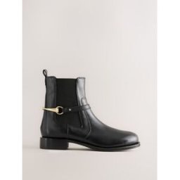 Next Bottes Chelsea Forever Comfort en cuir à bout rond Noir EU 40 (UK 6.5)