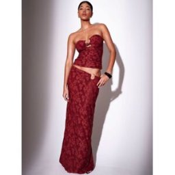 southbeach South Beach Ring Detail Textured Maxi Skirt Brun FR 40 (EU 38)