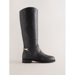 Next Pied standard avec mollet slim Forever Comfort ? Bottes en cuir hauteur genou Noir EU 41 (UK 7)
