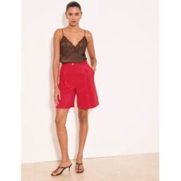 Lipsy Short habillé Lipsy Bermuda à motif quadrillé rouge FR 40 (EU 38)