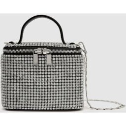 Reiss Reiss Nova Mini Crystal Vanity Crossbody Bag argenté Un an