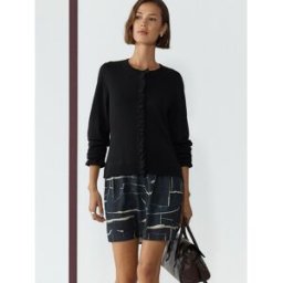 Next Cardigan 2 en 1 en maille à Manches longues et poignets à volants Mini Robe Brun XL Regular (FR 50-52)
