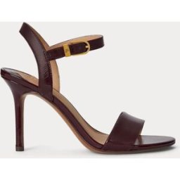 ralphlauren Lauren Ralph Lauren Gwen Crinkle Leather Heeled Sandals rouge EU 38 (UK 5)