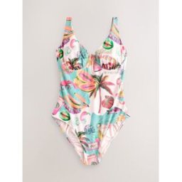 Next Maillot de bain gainant à armatures DD+ vert 85 E