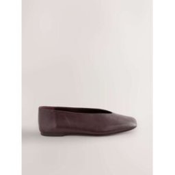 Next Ballerines Forever Comfort en cuir à bout angulaire rouge EU 39 (UK 6)