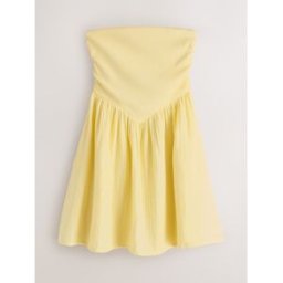 next Robe d'été mini bandeau en jersey tissé jaune FR 48 (EU 46)