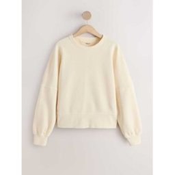 Next Sweat-shirt délavé à col rond jaune M (FR 42-44)