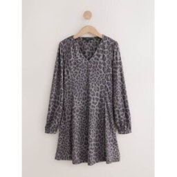 Next Manches longues Mini Robe Col V Imprimé animal FR 46 (EU 44)